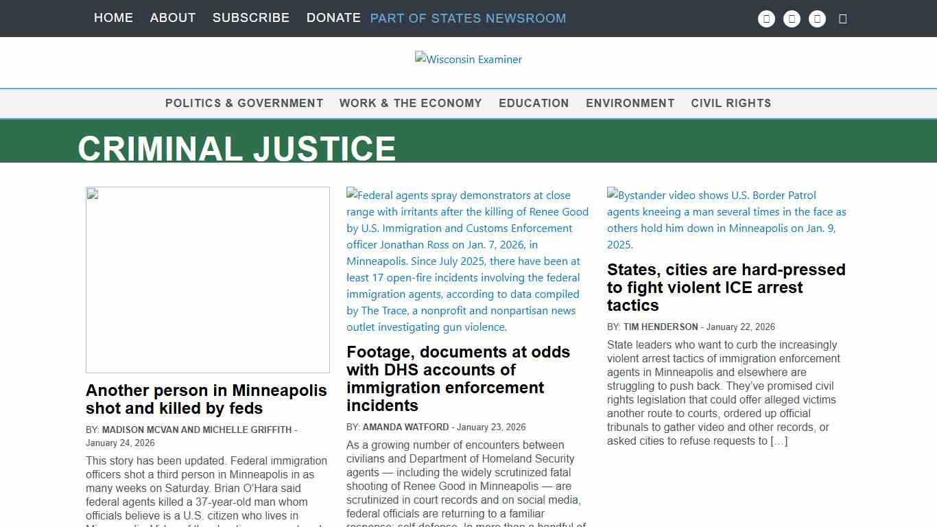Criminal Justice Archives • Wisconsin Examiner